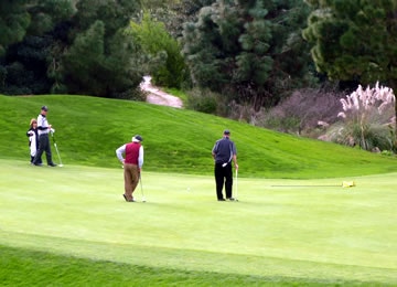 - It didn't matter, Matt Christensen holed out for eagle!