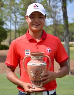 Tony Gil with Terra Cotta Invitational Trophy <br>(Photo from tournament director Denny Glass)</br>