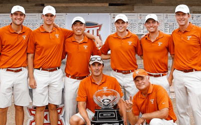 Texas celebrates fourth consecutive Big 12 championship <br>(University of Texas Photo)</br>