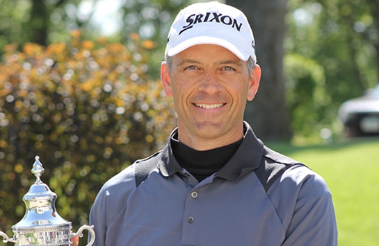 Jon Brown won his second Iowa Mid-Amateur in a three-way playoff <br>(Iowa Golf Association Photo)</br>