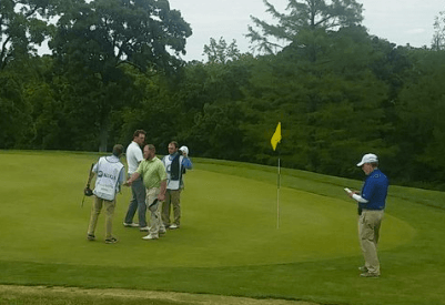 Moments after Craig Broswick captures Kansas City Match Play <br>(Kansas City Golf Association Photo)</br>