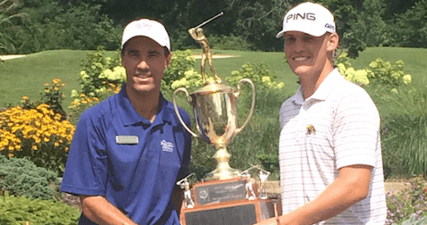 Sand Creek professional Cory Blanchard (L) with Ian Holt <br>(Photo Courtesy of Rick Grassel)</br>