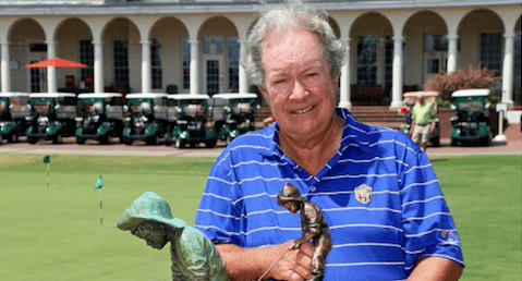 It's a familiar site as Paul Simson at Pinehurst Resort <br>(Photo by Thomas Toohey Brown of Pinehurst Resort)