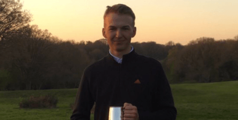 Charlie Thornton after his win at The Berkhamsted Trophy <br>(Twitter Photo)