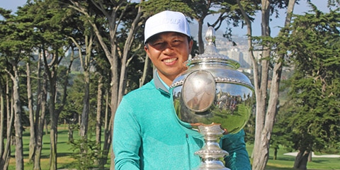 67 on the Ocean Course and 70 on the Lake = medalist honors for Eddy Lai<br>(NCGA photo)