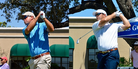 Colby Harwell (L) and Scott Abbott (R) will play for the championship at Oak Hills<br>(TGA photo)