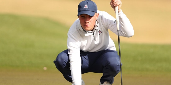 Brad Reeves leads by one after a 69<br>(University of Arizona photo)