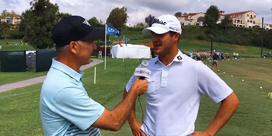 Garrett Rank with Pete Wlodkowski on the range at Riviera