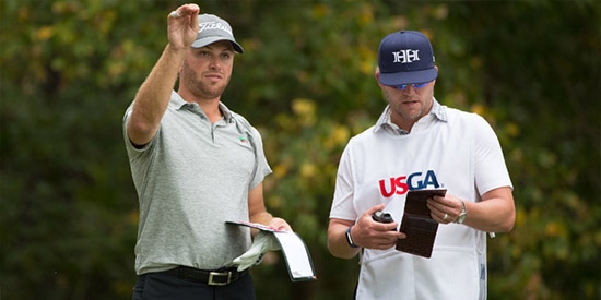 Josh Irving, the 2016 Texas Mid-Amateur champion, is tied for the lead at -3<br>(USGA photo)
