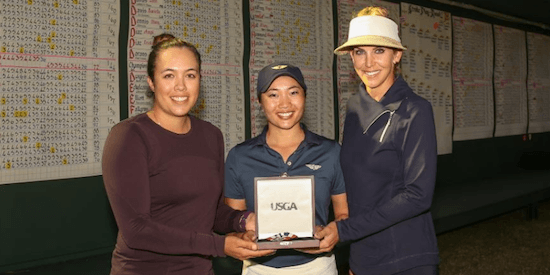 Lauren Greenlief (L), Marissa Mar (C) and Katie Miller (R) share medalist honors <br>(USGA Photo)