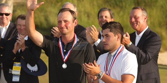 U.S. Open low amateurs Matt Parziale (L) and Luis Gagne (USGA photo)