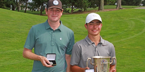 Ned Jensen (left) and Thomas Hutchison (NCGA photo)