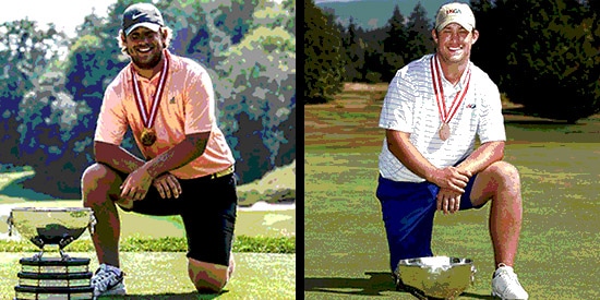 Zach Bauchou after each of his Canadian Am victories (Photo illustration)