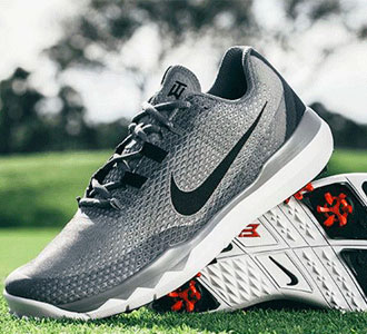 The lighter and sportier Nike TW15 golf 
shoe.