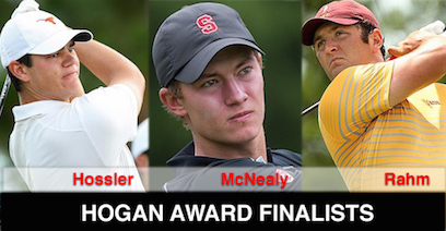Hossler, McNealy and Rahm selected as Hogan Award finalists