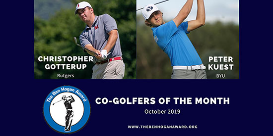 Gotterup and Kuest co-winners of Hogan Award monthly honor