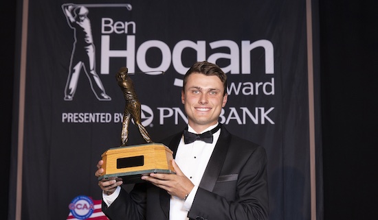 Ludvig Aberg named the 2022 recipient of the Ben Hogan Award