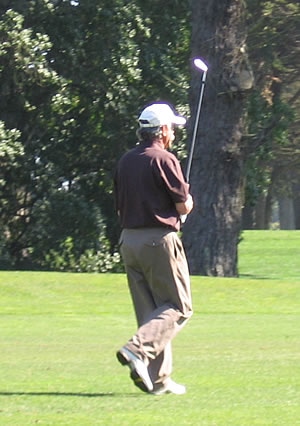 - Ron Wiley eyes his approach shot in sudden-death