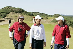 - with players Taylor Leon (ctr) and Amanda Blumenherst