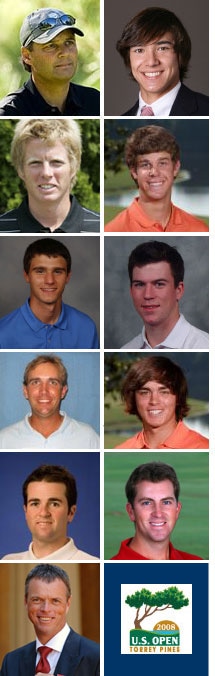 From top (L-R): Jeff Wilson, Jordan Cox,<br>Derek Fathauer, Kevin Tway,<br>Kyle Stanley, Nick Taylor,<br>Jimmy Henderson, Rickie Fowler,<br>Michael Quagliano, Michael Thompson,<br>Gary Wolstenholme