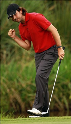 Pro V1x loyalist Thomas Aiken dedicated his victory <br>to legendary golfer and Spaniard Seve Ballesteros