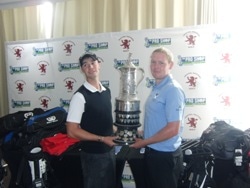 Paul Shields and Aubrey Barnard<br>Joint winners at the Northern Amateur Open