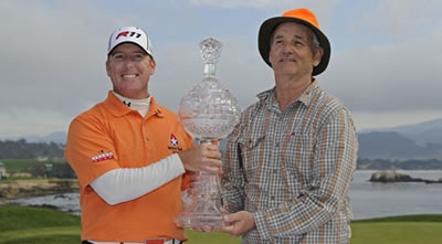 D.A. Points and Bill Murray celebrate their 2011 Victory <br>photo courtesy PGA Tour