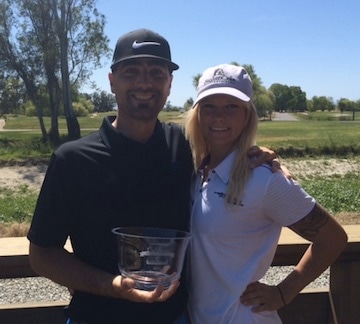 Nick Moore and his girlfriend/caddie Victoria