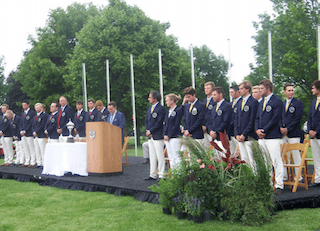 Opening ceremonies at the Palmer Cup<br>GCAA photo