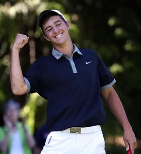 Corey Pereira's reaction to the win (PNGA photo)