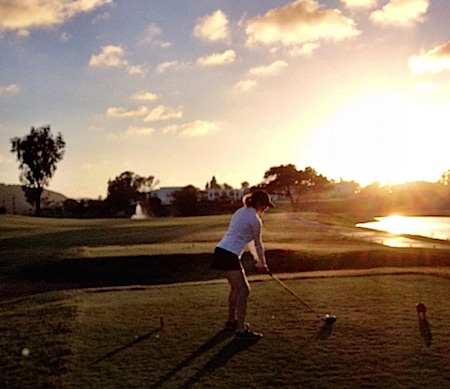 Sullivan tees off at #18 La Costa with her new GBB