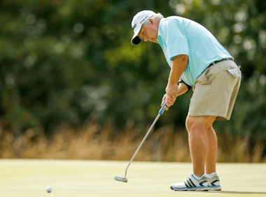 Medalist Randal Lewis during his first match (USGA)