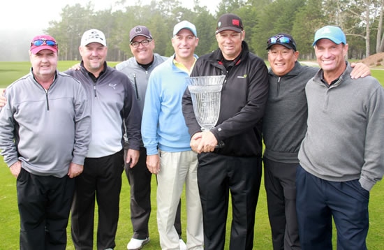 Team Bear Creek, L to R: Iain Macdonald, Todd Stires,<br> David Ober, Bob Erling, Tom Norys (captain), Rick<br>Taniguchi and Robert Funk (NCGA photo)