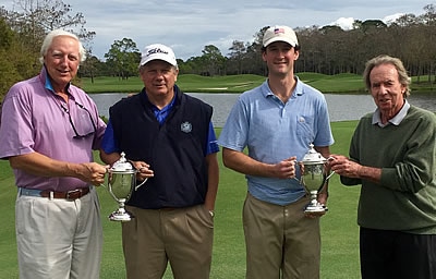 Tim Jackson (2nd left) and Craig Smith accept their trophies