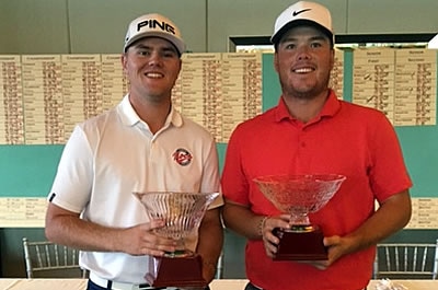 Champion Jimmy Jones (left) and runner-up Andrew McCain