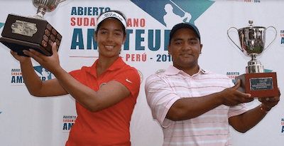Women's champ Sofia Garcia with Men's champ Juan Alvarez