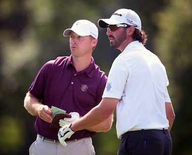 Sammy Schmitz (left) and Jesse Polk<br>at the 2014 Minnesota Four-Ball (Minn. G.A. photo)