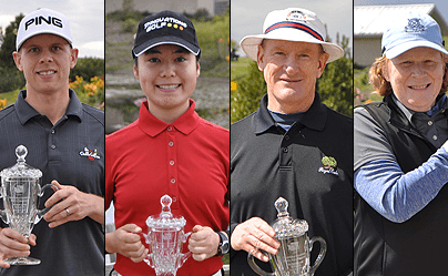 Winners Jake Koppenberg, Sarah Lawrence, Tom Brandes, and Lisa Smego <br>(Washington Golf Association Photo)</br>