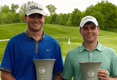 (L-R) Michael O'Brien and Ben Sattler with Metropolitan Four-Ball trophies <br>(Ben Sattler Instagram)</br>