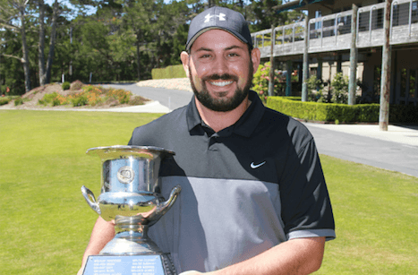 Zachary Soloman with Northern California Mid-Amateur trophy <br>(NCGA Photo)</br>