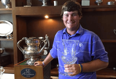 Jared Bettcher with Southeastern Amateur trophy <br>(Jared Bettcher Photo)</br>