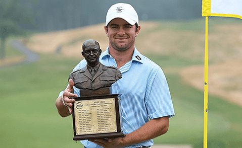 Cameron Young with the 'Ike' trophy <br>(MGA Golf)</br>
