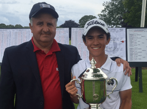 Davis Chatfield with Rhode Island Amateur trophy <br>(RIGA Photo)</br>