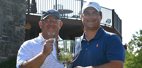 Jeff Osberg (R) is presented the John J. McDermott Trophy <br>(GAP Photo)</br>