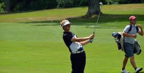 Brian Carlson watches a shot at Hartford Golf Club <br>(CSGA)</br>