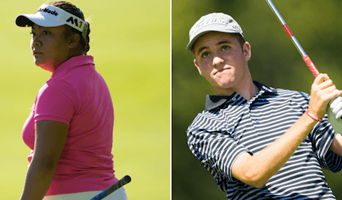 Mariel Galdiano (L) and Davis Shore at Wannamoisett Country Club <br>(PGA of America Photo)</br>