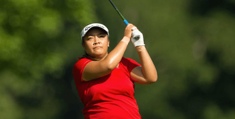 Mariel Galdiano tees off second hole <br>(PGA of America Photo)</br>