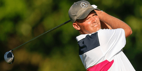 Scott Harvey during his U.S. Mid-Amateur quarterfinal match <br>(USGA Photo)