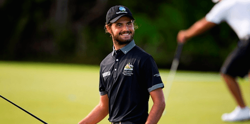 U.S. Mid-Amateur champion Curtis Luck is all smiles<br> as his Team Australia takes lead <br>(International Golf Federation)