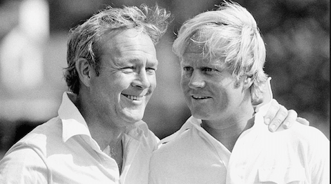 Arnold Palmer and his fiercest rival Jack Nicklaus <br>(Golfweek Photo)
